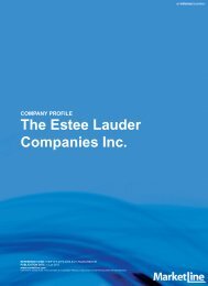 COMPANY PROFILE The Estee Lauder Companies  Inc. - Alacra Store