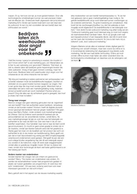 Medium / Jaargang 27 / #03 / Juni 2014