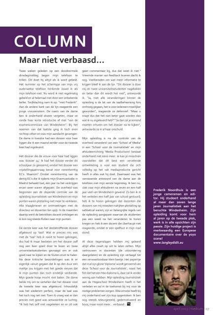 Medium / Jaargang 26 / #02 / April 2013