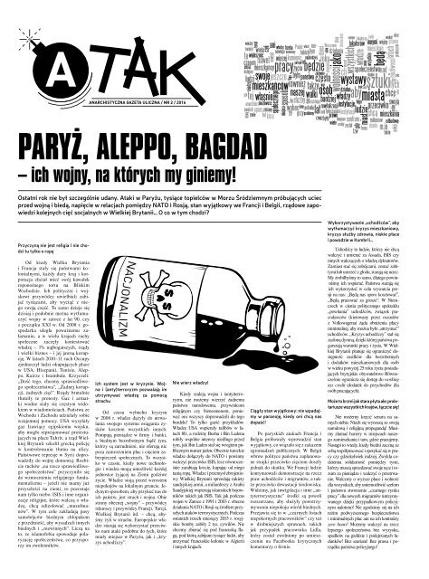 A-Tak // Anarchistyczna Gazeta Uliczna // nr 2