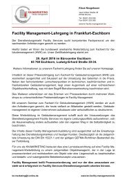 Facility Management-Lehrgang in Frankfurt