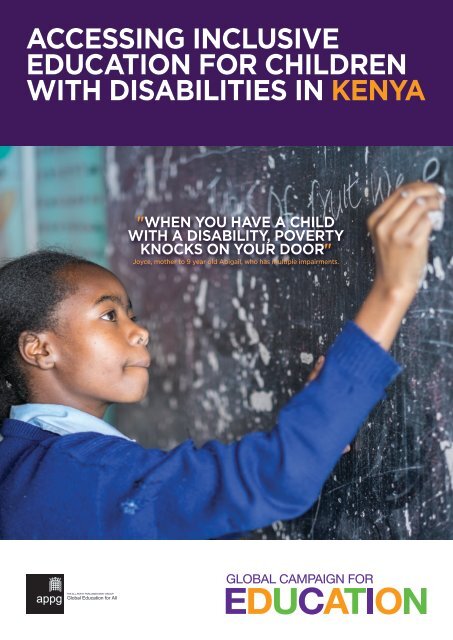 ACCESSING INCLUSIVE EDUCATION FOR CHILDREN WITH DISABILITIES IN KENYA