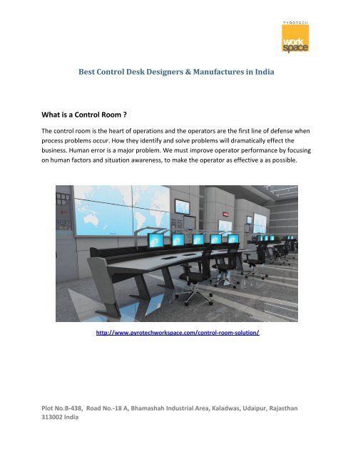 Best Control Desk Designers Manufactures In India