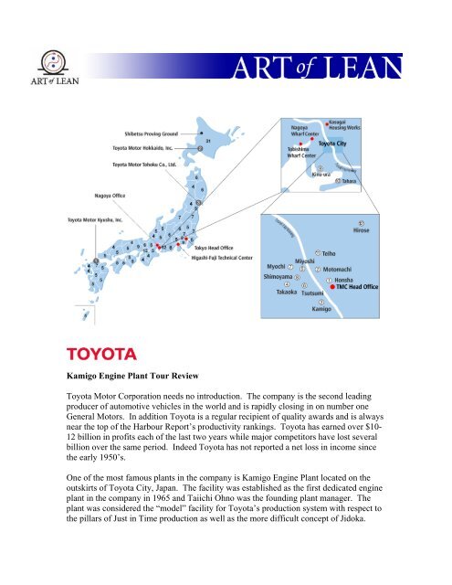 Kamigo Engine Plant Tour Review Toyota Motor ... - Art of Lean