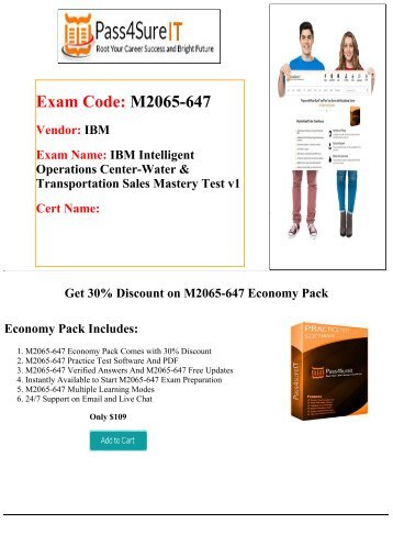 Pass4Sure M2065-647 Exam - Updated 2016