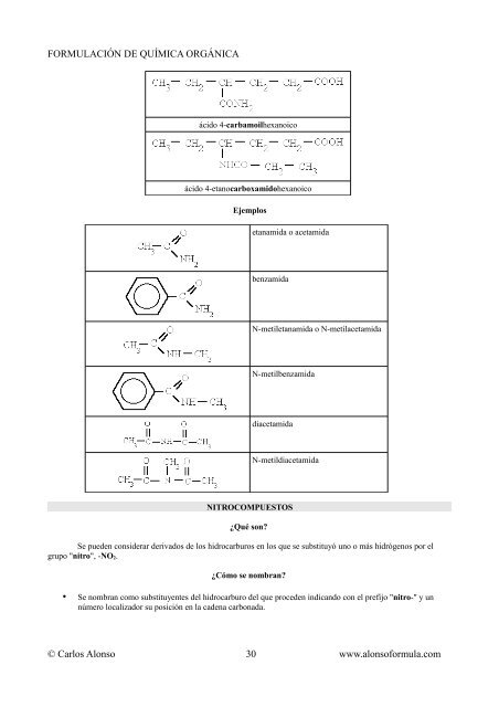 Apuntes de Formulación Química Orgánica en pdf - Alonso Formula