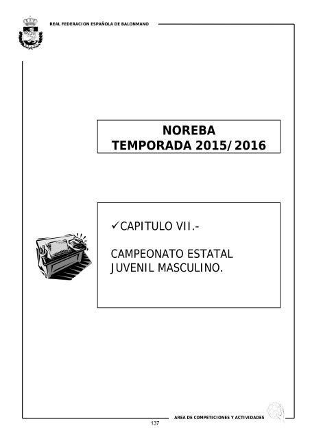 NOREBA TEMPORADA 2015/2016