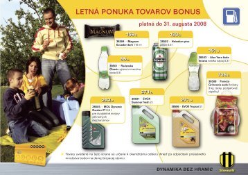 LETNÁ PONUKA TOVAROV BONUS - Slovnaft