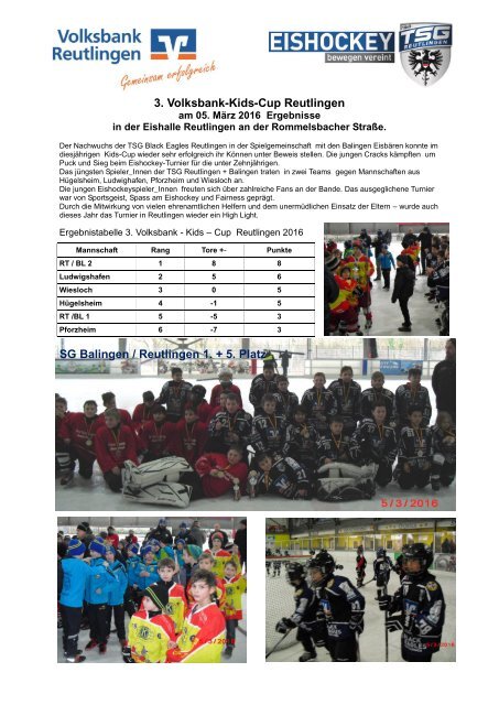 3.Volksbank Reutlingen - Kids-Cup-5.3.2016 Ergebnisse+Bericht