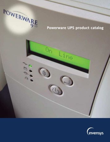 Powerware UPS product catalog - Power & Systems Innovations