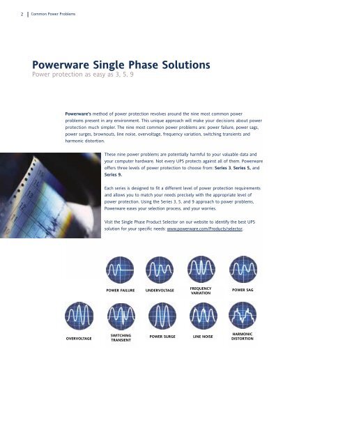 Powerware UPS product catalog - Power & Systems Innovations