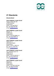 21 Standorte - HUETTEMANN Logistik GmbH