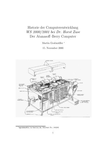 Historie der Computerentwicklung WS 2000/2001 ... - grabmueller.de
