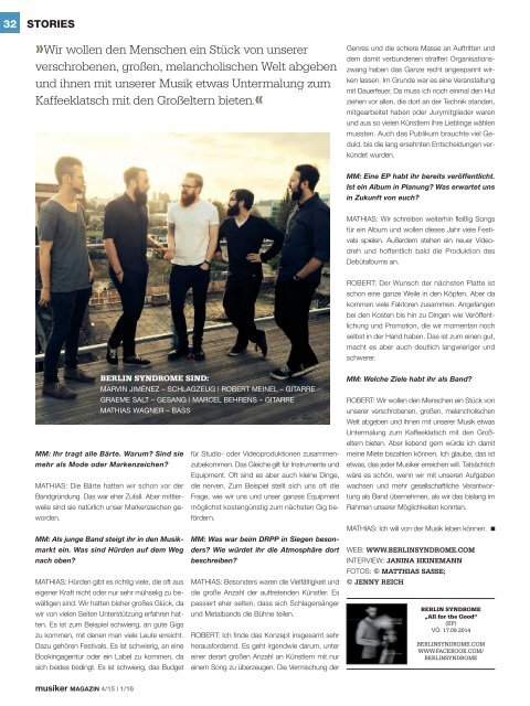 Musiker Magazin 04/2015 – 01/2016