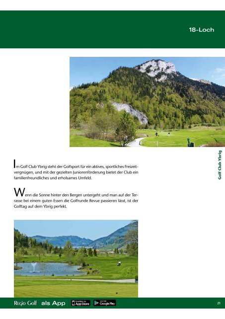 Magazin Regio Golf Zürich-Ostschweiz 2019