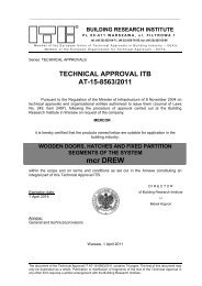 technical approval itb at-15-8563/2011