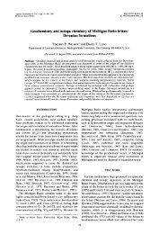 Geochemistry and isotope chemistry of Michigan Basin brines ...
