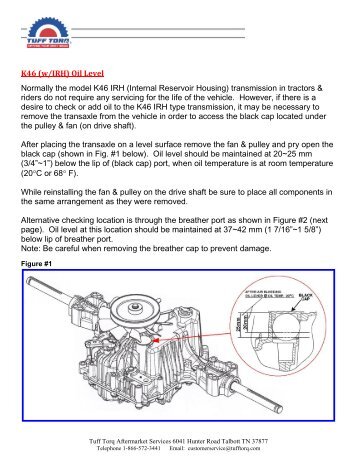 Tuff torq k46 service manual pdf