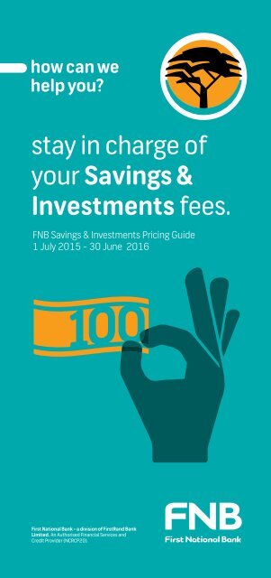 stay in charge of your Savings & Investments fees