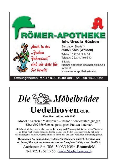 Liederheft 2011 - RömerGarde Köln - Weiden eV