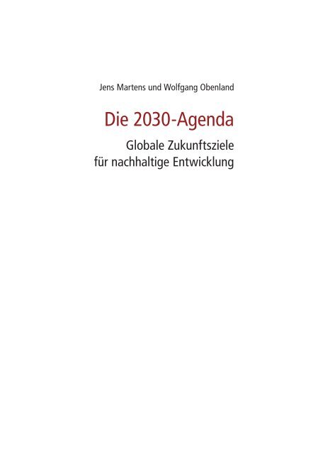 Die 2030-Agenda