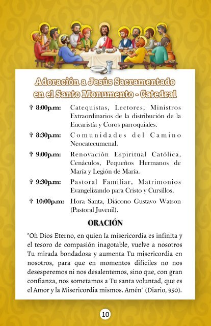 Programa Semana Santa - Catedral de Tilarán