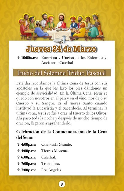 Programa Semana Santa - Catedral de Tilarán