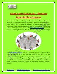 Online learning tools – Massive Open Online Courses