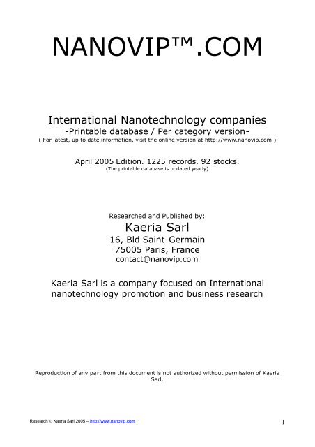 NANOVIP™.COM - International Association of Nanotechnology