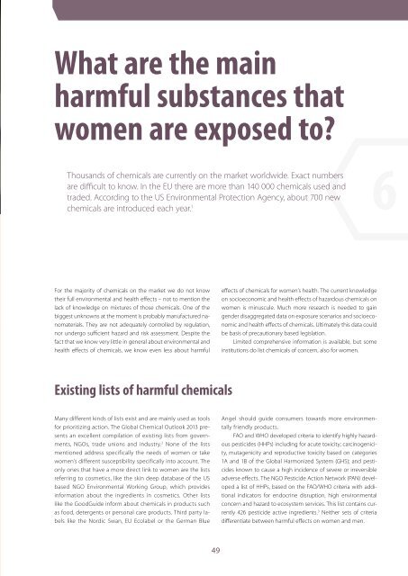 Women and Chemicals