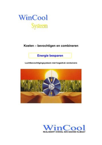 Koelen – bevochtigen en combineren - WinCool