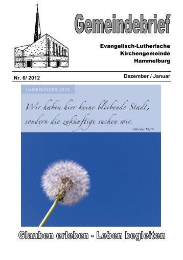 Evangelisch-Lutherische Kirchengemeinde Hammelburg Dezember ...