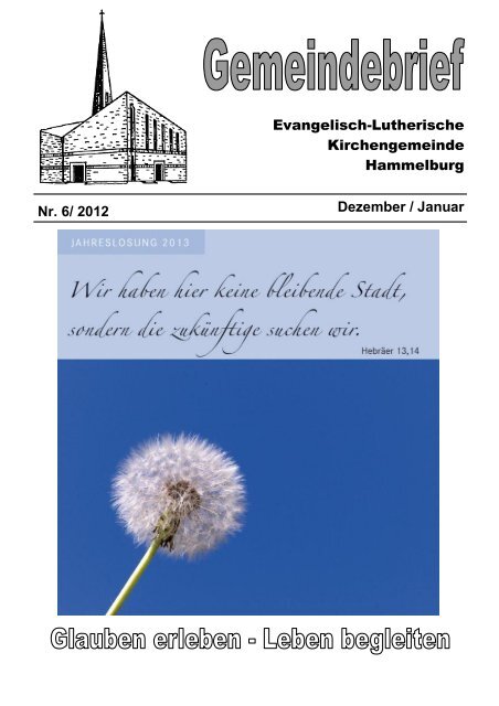 Evangelisch-Lutherische Kirchengemeinde Hammelburg Dezember ...