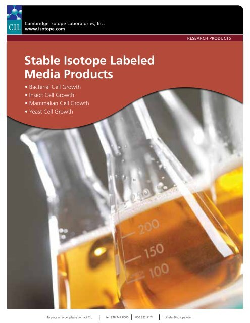 Stable isotope labeled Media products - Cambridge Isotope ...