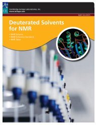 Deuterated Solvents for NMR - Cambridge Isotope Laboratories