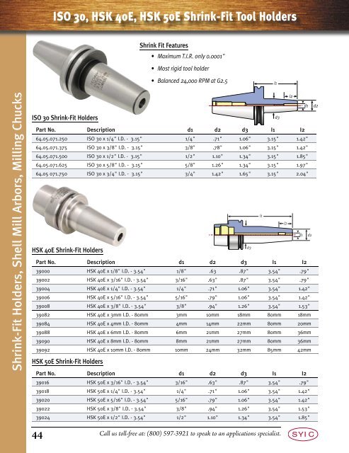 Techniks Tool Holding Systems - JW Donchin CO.