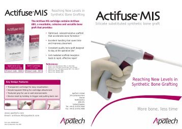 Actifuse - Scientific References Actifuse MIS provides