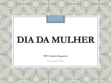 E-Book Comemorativo do Dia Internacional da Mulher