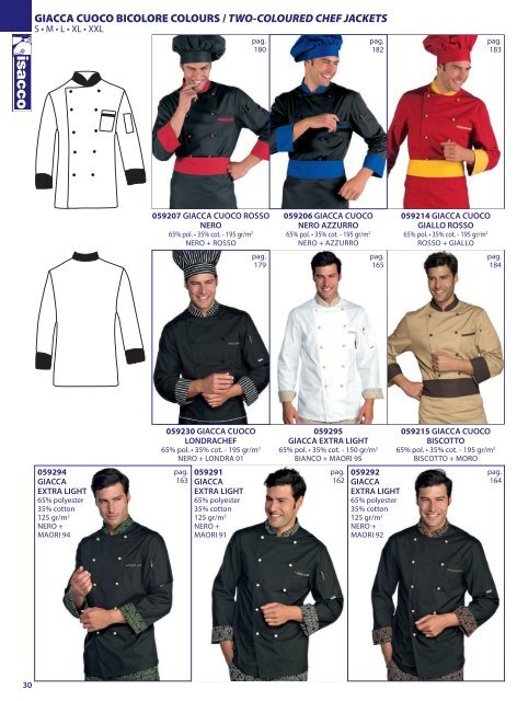 ISACCO - CATALOGO CHEF LINE