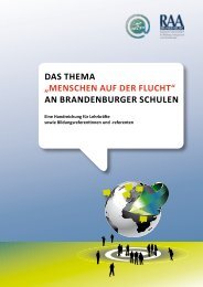 Das Thema „MENSCHEN AUF DER FLUCHT“ an Brandenburger Schulen