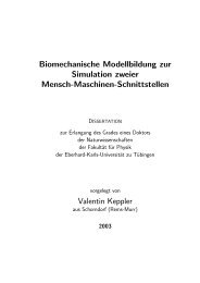 Modellbildung und Simulation in der Biomechanik - Biomechanik an ...