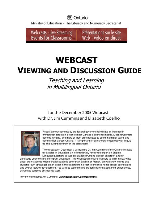 Webcast Viewing And Discussion Guide Curriculum Services Canada