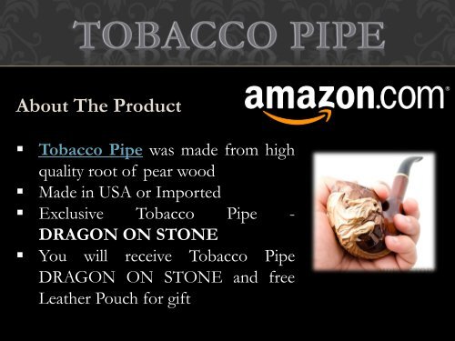 Tobacco Pipes, Smoking Pipe DRAGON ON STONE | Amazon