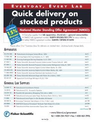 stocked products National Master Standing Offer ... - Fisher Scientific