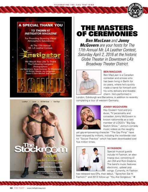 THE FIGHT SOCAL'S LGBTQ MONTHLY MAGAZINE MARCH 2016