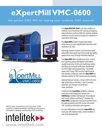 eXpertMill VMC-0600 - Intelitek