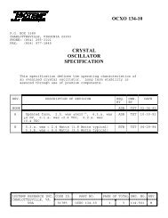 OCXO 134-10 CRYSTAL OSCILLATOR SPECIFICATION - isotemp