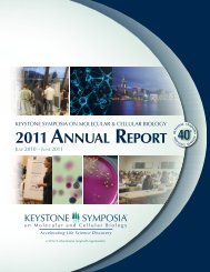 Donor Brochure & Pledge Form - Keystone Symposia