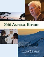 Download the 2010 Annual Report - Keystone Symposia