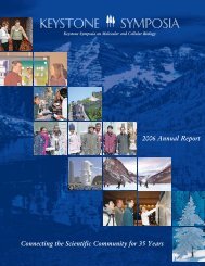 Download the 2006 Annual Report - Keystone Symposia